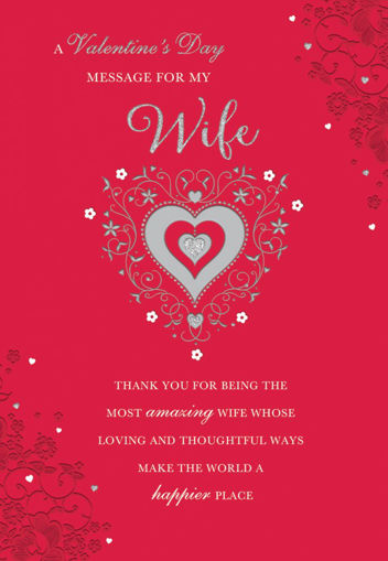 Picture of MESSAGE FOR MY WIFE VALENTINES DAY CARD